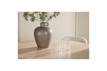 Spisegruppe Flora Rund 120 cm Hvid med 4 stk Lilja Stole - Møbler - Borde - Spisebordssæt