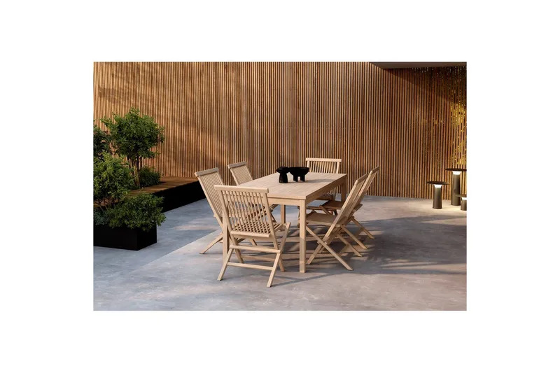 Spisegruppe Kenya 180x90x75, Kenya, Hvidpudset