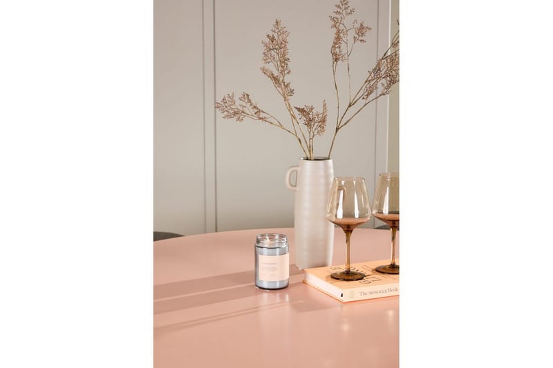 Spisegruppe Lanzo Rund 120 cm Rosa med 4 stk. Edina Stole Sort / Brun - Sort / Brun - Møbler - Borde - Spisebordssæt