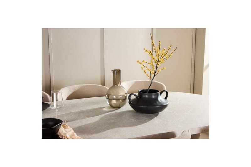 Spisegruppe Narvik 100x200 cm Beige med 6 stk Astoria Stole Beige - Beige - Møbler - Borde - Spisebordssæt