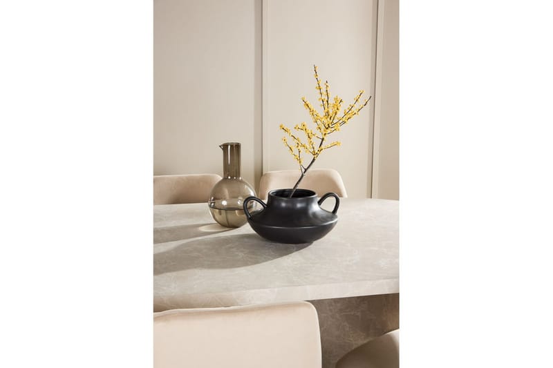 Spisegruppe Narvik 100x200 cm Beige med 6 stk Night Stole - Møbler - Borde - Spisebordssæt