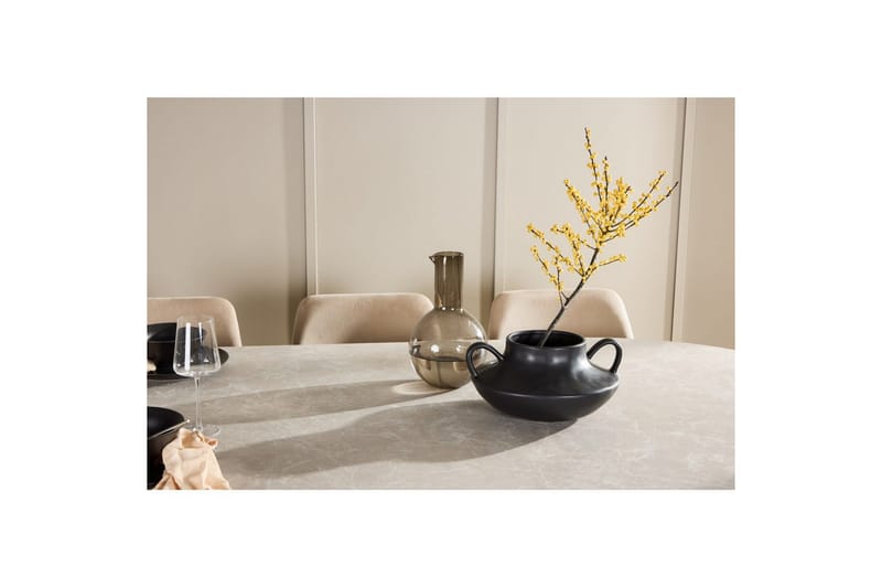 Spisegruppe Narvik 100x200 cm Beige med 6 stk Night Stole - Møbler - Borde - Spisebordssæt