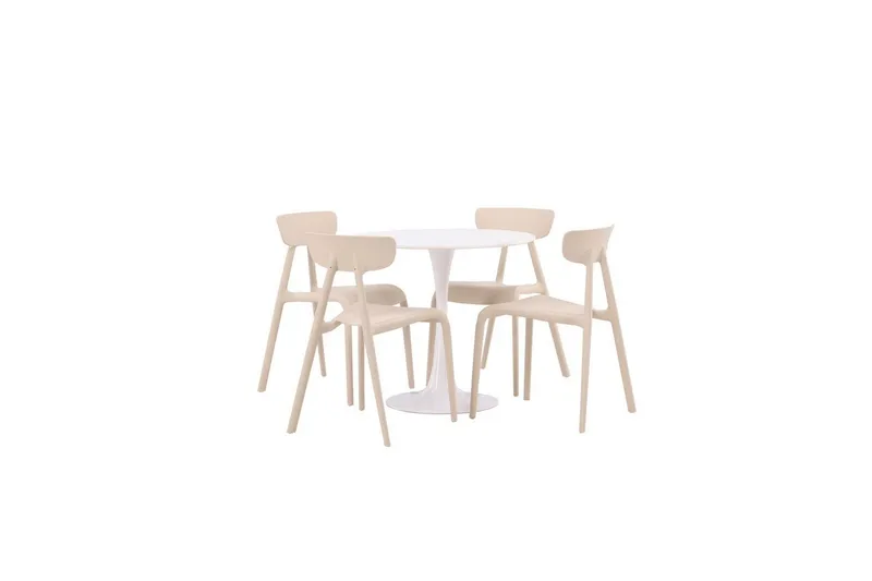 Spisegruppe Rundt spisebordssæt Hamden, Ursholmen Beige, Beige