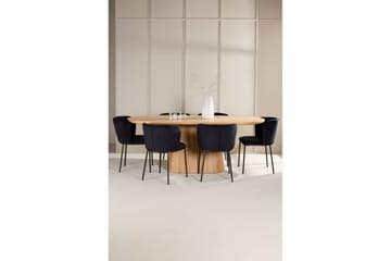 Spisegruppe Stjärnö 200x90 cm natur med 6 Edina stole - Møbler - Borde - Spisebordssæt