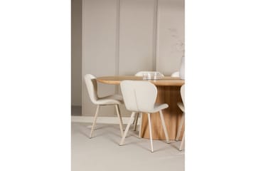 Spisegruppe Stjärnö 200x90 cm natur med 6 Lilja stole - Møbler - Borde - Spisebordssæt