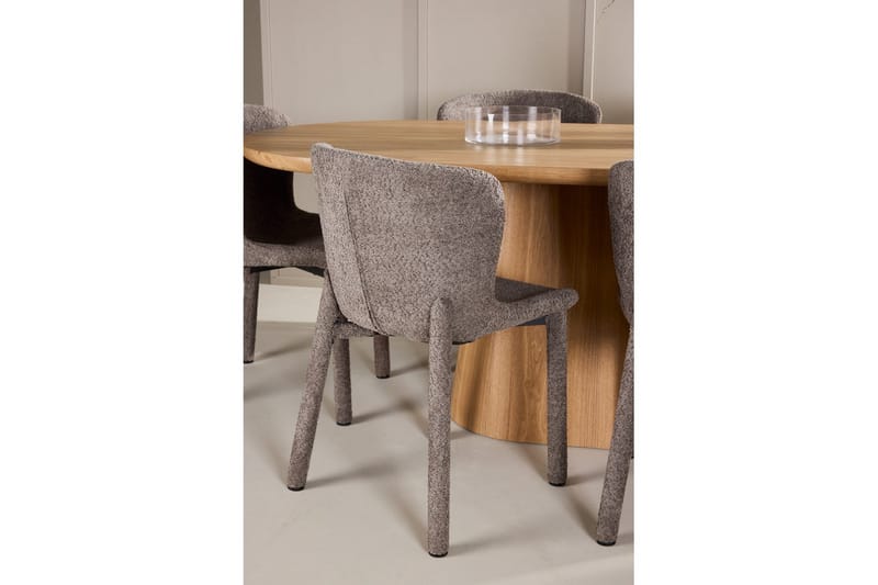 Spisegruppe Stjärnö 200x90 cm Natur med 6 stk. Astoria Stole Brun - Brun - Møbler - Borde - Spisebordssæt