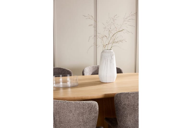 Spisegruppe Stjärnö 200x90 cm Natur med 6 stk. Astoria Stole Brun - Brun - Møbler - Borde - Spisebordssæt