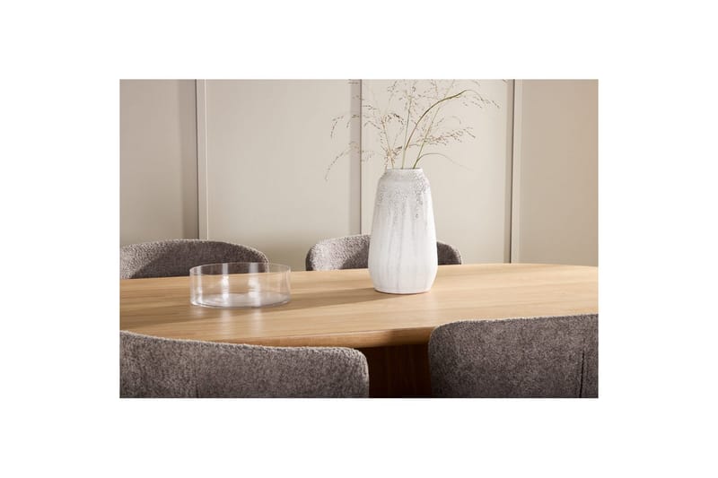 Spisegruppe Stjärnö 200x90 cm Natur med 6 stk. Astoria Stole Brun - Brun - Møbler - Borde - Spisebordssæt
