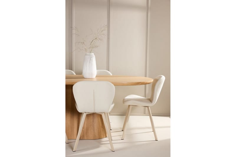 Spisegruppe Stjärnö 200x90 cm Natur med 6 stk. Lilja Stole - Møbler - Borde - Spisebordssæt