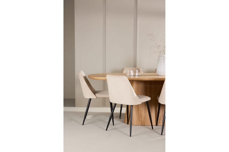 Spisegruppe Stjärnö 200x90 cm Natur med 6 stk. Night Stole - Møbler - Borde - Spisebordssæt