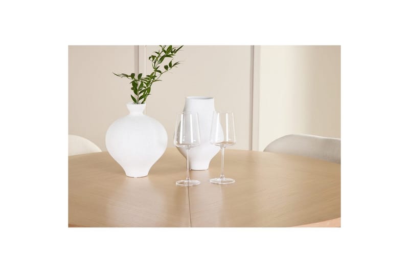 Spisegruppe Strada Rundt 120/170 cm Hvid med Lilja Stole 4 stk - 4 stk - Møbler - Borde - Spisebordssæt