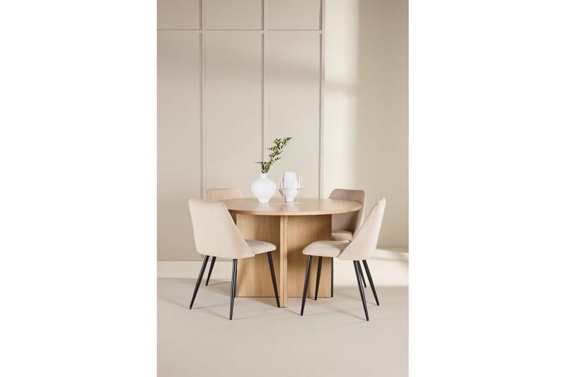 Spisegruppe Strada Rundt 120/170 cm med Night Stole 4 stk - 4 stk - Møbler - Borde - Spisebordssæt