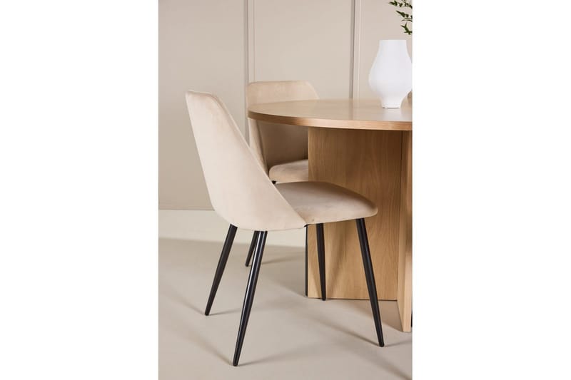 Spisegruppe Strada Rundt 120/170 cm med Night Stole 6 stk - 6 stk - Møbler - Borde - Spisebordssæt