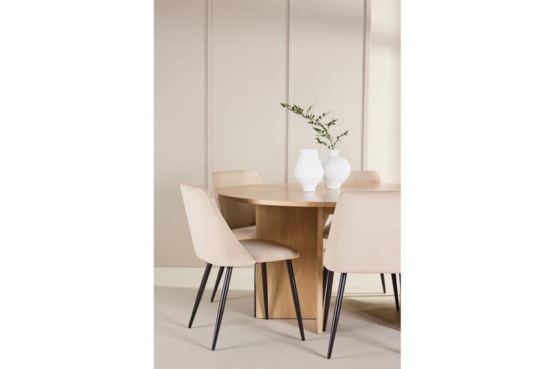 Spisegruppe Strada Rundt 120/170 cm med Night Stole 6 stk - 6 stk - Møbler - Borde - Spisebordssæt