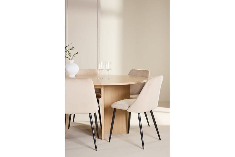 Spisegruppe Strada Rundt 120/170 cm med Night Stole 6 stk - 6 stk - Møbler - Borde - Spisebordssæt
