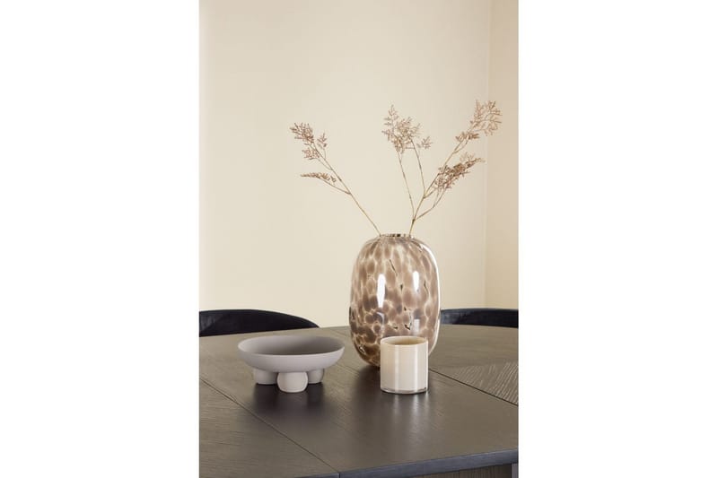 Spisegruppe Strada Rundt 120/170 cm Sort med Edina Stole 6 stk, Sort - 6 stk, Sort - Møbler - Borde - Spisebordssæt