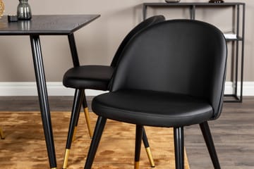 Spisegruppe Venture Home Balisa spisegruppe 120 cm rund med 4 Sedavi-stole Sort/GULD - Møbler - Borde - Spisebordssæt
