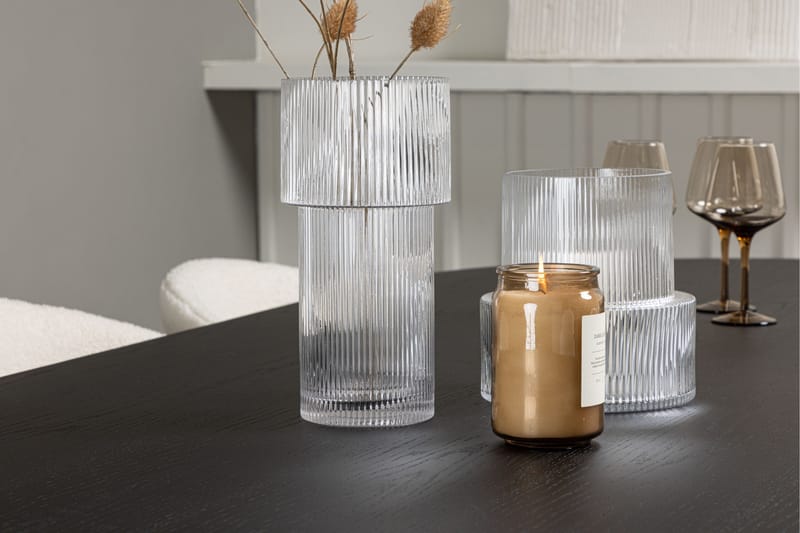 Spisegruppe Venture Home Bootcut ovalt spisebord - Sort/Sort finer +Chico spisestol - Sort/Hvid bouclé _6 Sort - Møbler - Borde - Spisebordssæt