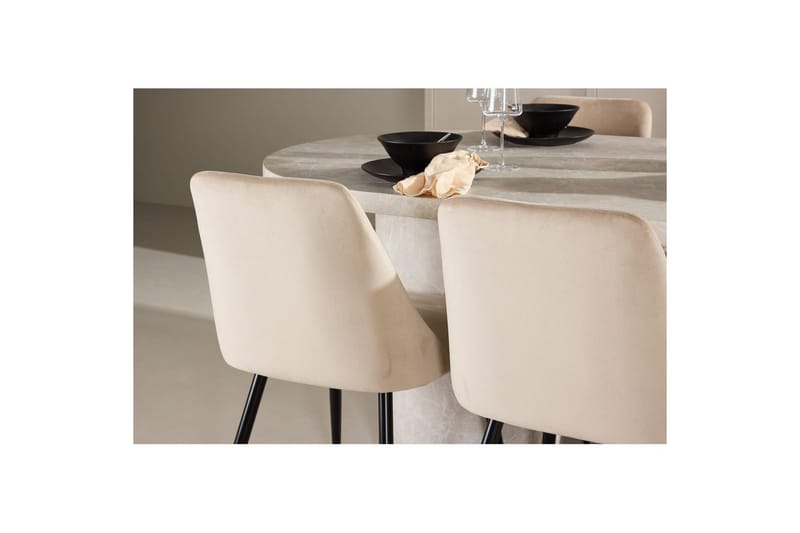 Spisegruppe Venture Home Spisegruppe Venture Home Narvik 100x200 cm Beige med 6 stk. Night-stole Beige - Møbler - Borde - Spisebordssæt