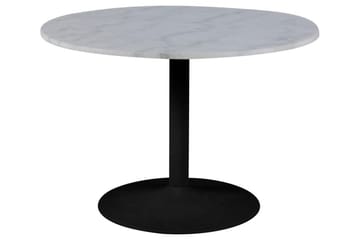 Stabby Rundt Spisebord 110 cm i Marmor - Hvid - Møbler - Borde - Spisebord og køkkenbord