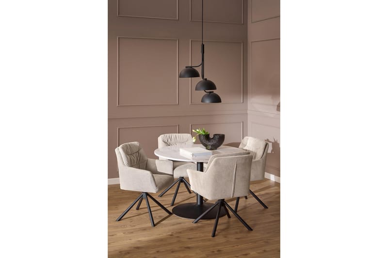 Stabby Spisebord 110x110 cm Rund - Hvid - Møbler - Borde - Spisebord og køkkenbord