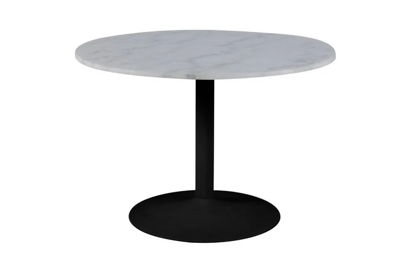 Stabby Spisegruppe Rund 110 Cm + 4 Spisestuestole - Sort/Hvid/Beige - Møbler - Borde - Spisebordssæt