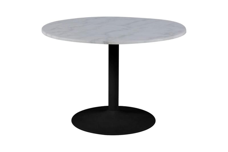 Stabby Spisegruppe Rund 110 Cm + 4 Spisestuestole - Sort/Hvid/Beige - Møbler - Borde - Spisebordssæt