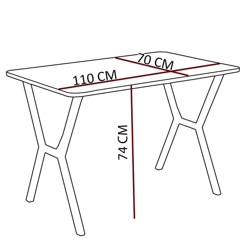 Stedum spisegruppe bord 110 cm + 4 stole - Antracit og Valnød - Møbler - Borde - Spisebordssæt