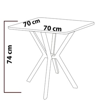 Stedum spisegruppe bord 70 cm + 2 stole - Creme Hvid - Møbler - Borde - Spisebordssæt