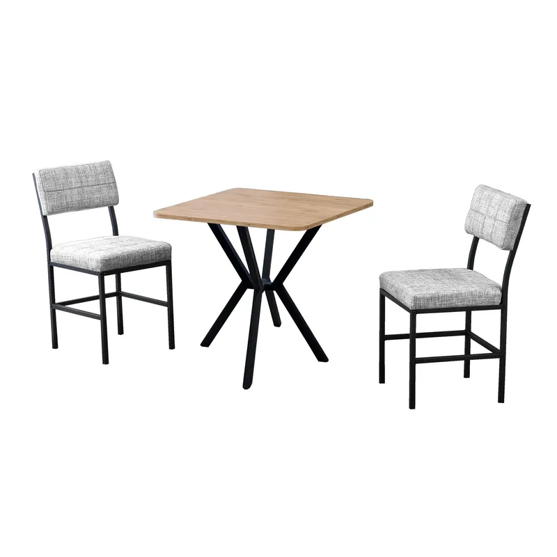 Stedum spisegruppe bord 70 cm + 2 stole, Grå Valnød