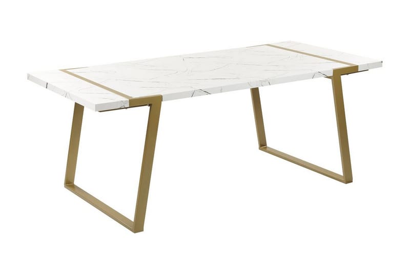 Stensby Spisebord 90x200 cm, Hvidt Guld