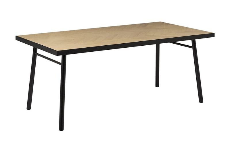 Stensville Spisebord 90x90 cm, Lysebrun/Sort