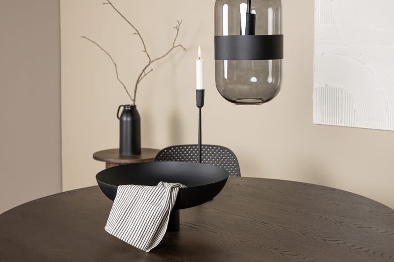 Stonaro Spisebordssæt 120 cm Rund med 4 Baltio Stole - Sort - Møbler - Borde - Spisebordssæt