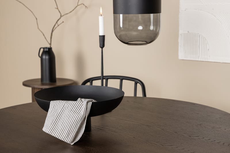 Stone Spisebordssæt 120 cm Rund med 4 Dyrön Stole - Svart - Møbler - Borde - Spisebordssæt