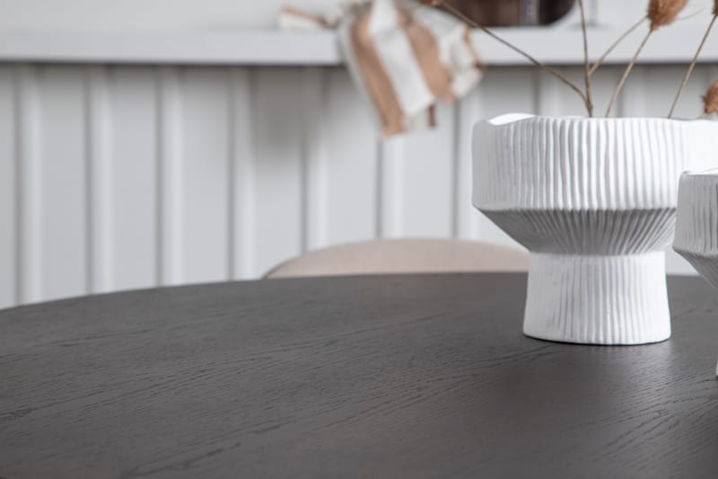 Stone Spisebordssæt 120 cm Rund med 4 Velvet Stole - Beige - Møbler - Borde - Spisebordssæt