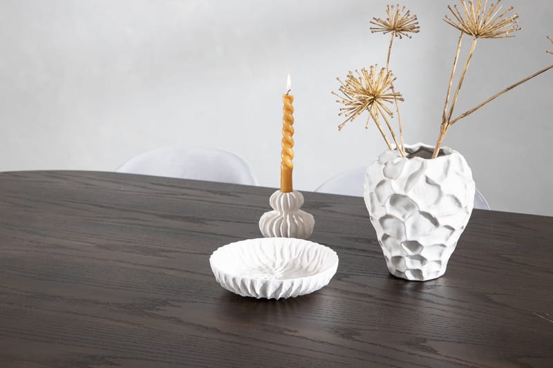 Stone Spisebordssæt 220 cm Rektangulær med 6 Velvet Stole - Grå - Møbler - Borde - Spisebordssæt