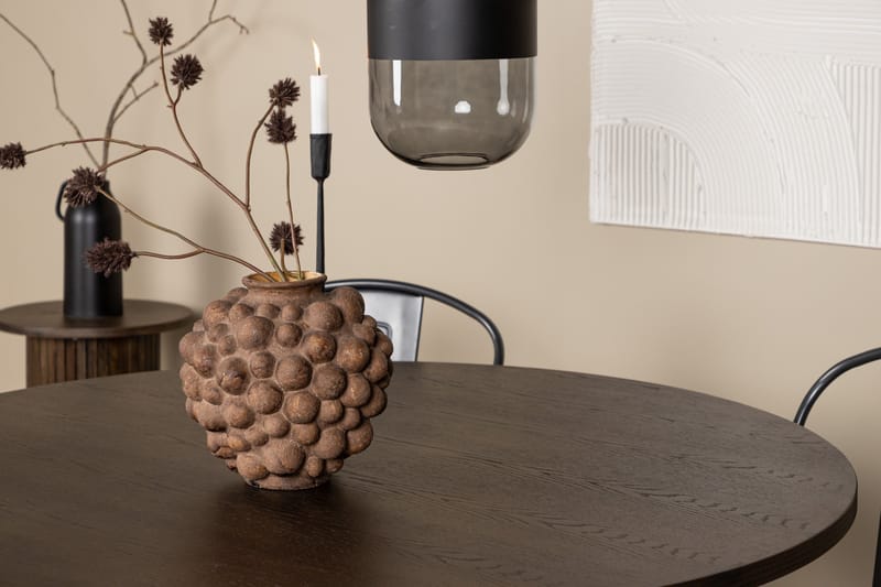 Stone Spisegruppe 120 cm Rund med 4 Tempe stole - Mocca - Møbler - Borde - Spisebordssæt