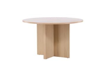 Strada Rektangulært Spisebord 120 cm med Træ- og Egetræsudseende - Whitewash - Møbler - Borde - Spisebord og køkkenbord