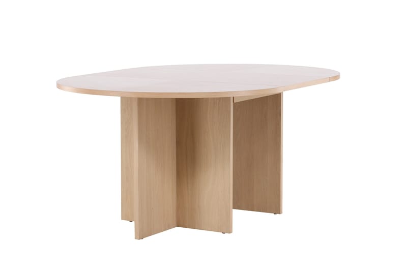 Strada Rektangulært Spisebord 120 cm med Træ- og Egetræsudseende - Whitewash - Møbler - Borde - Spisebord og køkkenbord