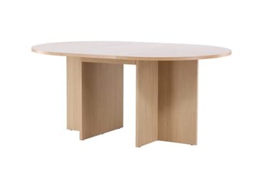Strada Rektangulært Spisebord 120 cm med Træ- og Egetræsudseende - Whitewash - Møbler - Borde - Spisebord og køkkenbord