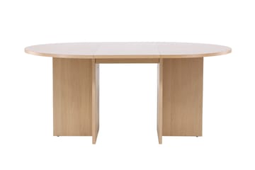Strada Rektangulært Spisebord 120 cm med Træ- og Egetræsudseende - Whitewash - Møbler - Borde - Spisebord og køkkenbord