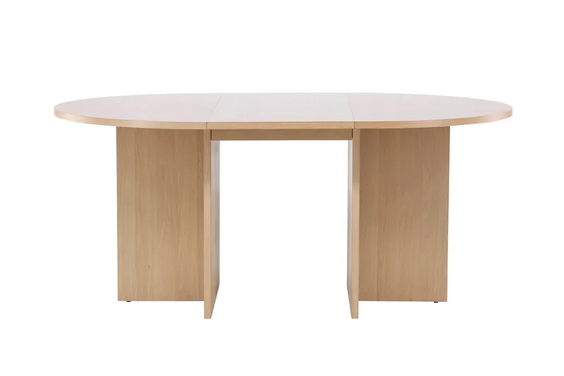 Strada Rektangulært Spisebord 120 cm med Træ- og Egetræsudseende - Whitewash - Møbler - Borde - Spisebord og køkkenbord
