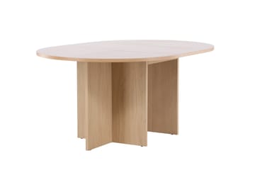 Strada Rektangulært Spisebord 120 cm med Træ- og Egetræsudseende - Whitewash - Møbler - Borde - Spisebord og køkkenbord