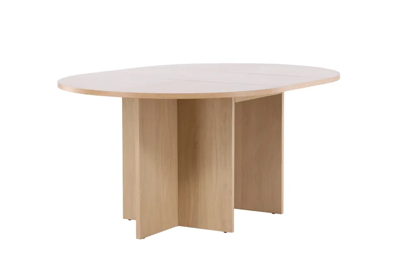 Strada Rektangulært Spisebord 120 cm med Træ- og Egetræsudseende - Whitewash - Møbler - Borde - Spisebord og køkkenbord