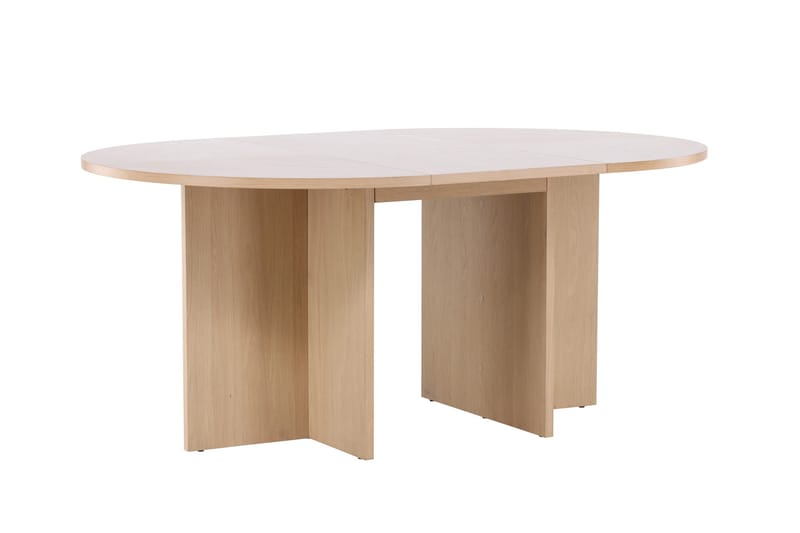 Strada Rektangulært Spisebord 120 cm med Træ- og Egetræsudseende - Whitewash - Møbler - Borde - Spisebord og køkkenbord