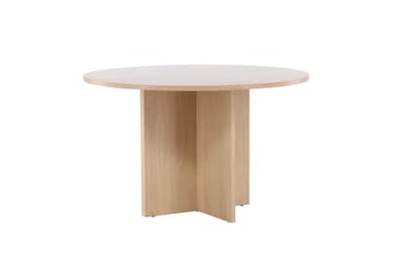 Strada Rektangulært Spisebord 120 cm med Træ- og Egetræsudseende - Whitewash - Møbler - Borde - Spisebord og køkkenbord