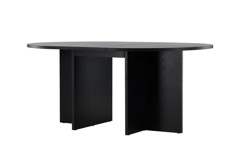 Strada Rektangulært Spisebord 120 cm med Træ- og Valnøddeudseende - Sort - Møbler - Borde - Spisebord og køkkenbord