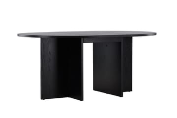 Strada Rektangulært Spisebord 120 cm med Træ- og Valnøddeudseende - Sort - Møbler - Borde - Spisebord og køkkenbord