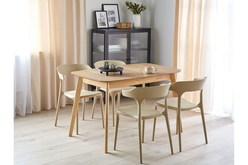 Taber Spisebord Udvidelsesbart 120-150x75 cm - Lysebrun - Møbler - Borde - Spisebord og køkkenbord