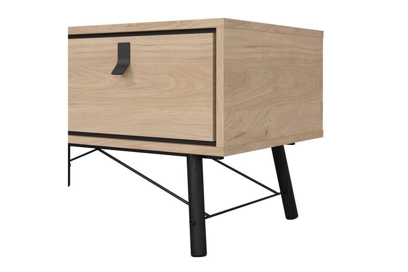 Tadami Rektangulært Sofabord med Skuffe 102 cm i Træ - Beige - Møbler - Borde - Sofabord